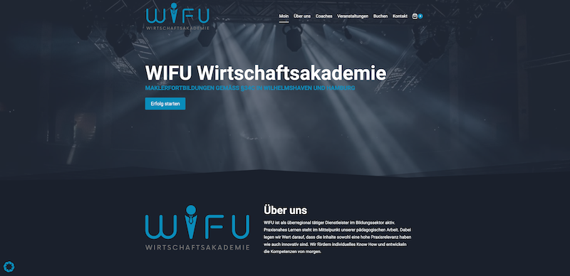 Website und Ticketshop Für die WIFU Wirtschaftsakademie